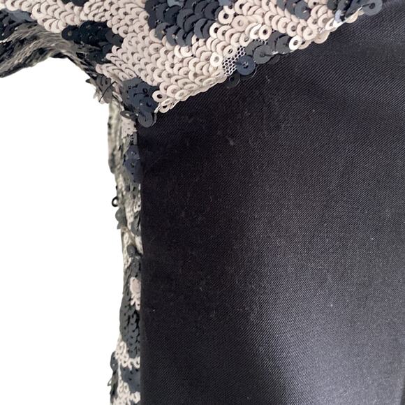 JOA LOS ANGELES Sequin Mini Dress Womens Sz Medium White Leopard Jungle - Picture 9 of 12